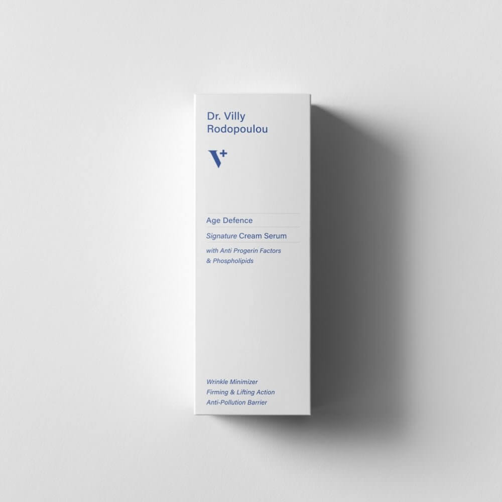 Age Defence in a white branded box - 30ml - Dr. Villy Skincare - Medical Grade Cream Serum, a firming, antioxidant-rich, anti‑aging treatment