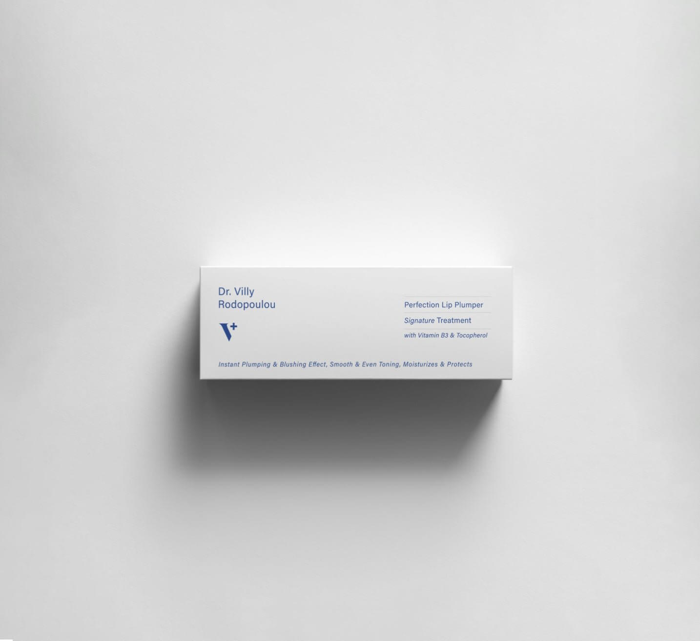 Lip Plumper in a white branded box – Dr. Villy Skincare - Volumizing gloss for fuller, hydrated lips with hint of natural colour