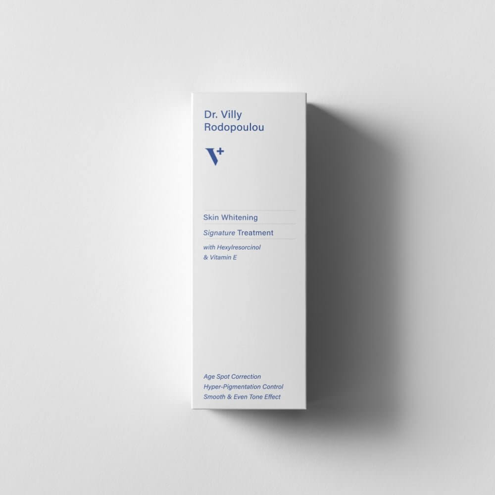 Skin Whitening Treatment in its branded box – 30 ml - Dr. Villy Skincare - Medical Grade, brightening cream with melanin‑inhibiting actives to reduce dark spots