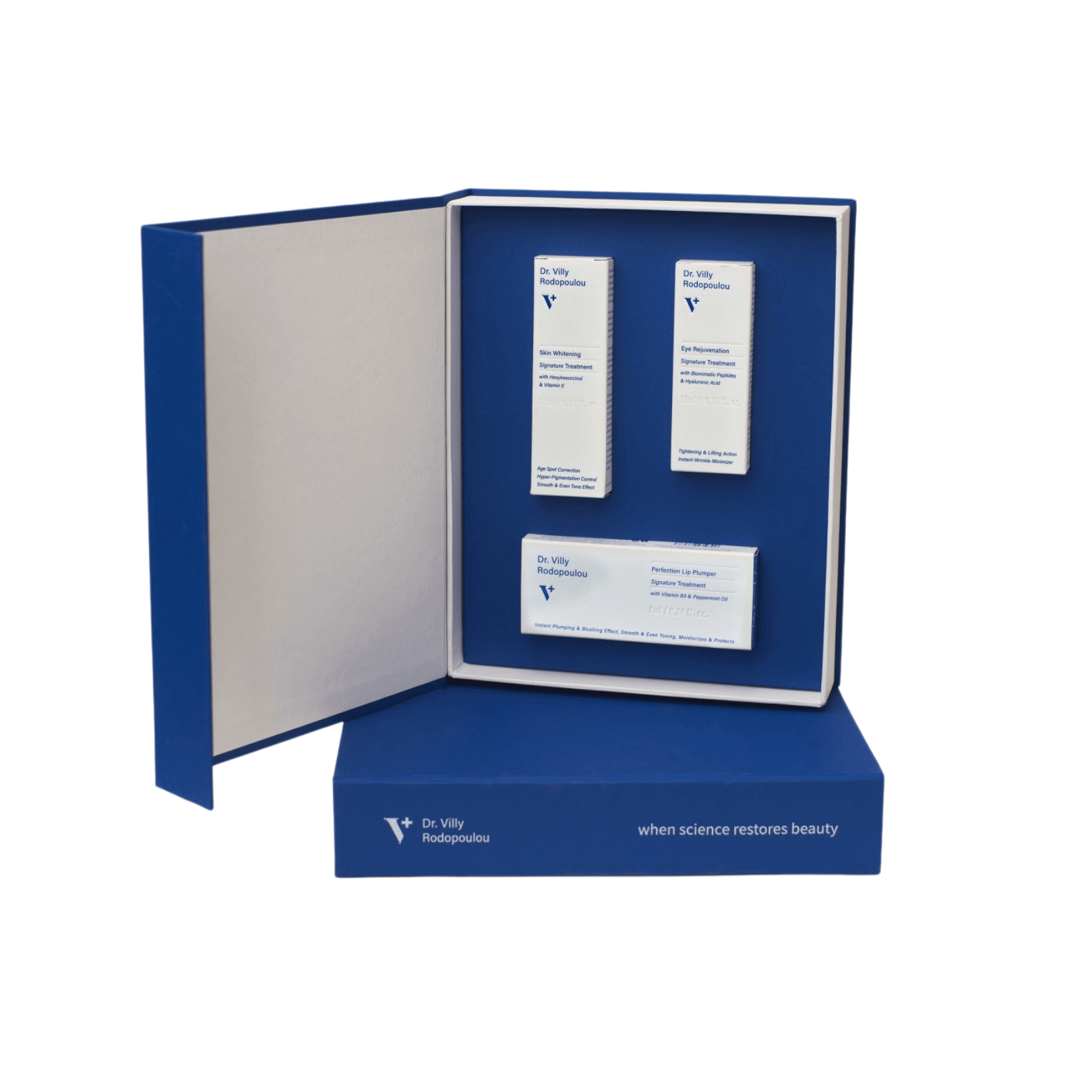 Brightening Gift Box (3 pieces) - Dr. Villy Skincare - Medical Grade set containing brightening cream, eye cream and lip plumper for total skin radiance