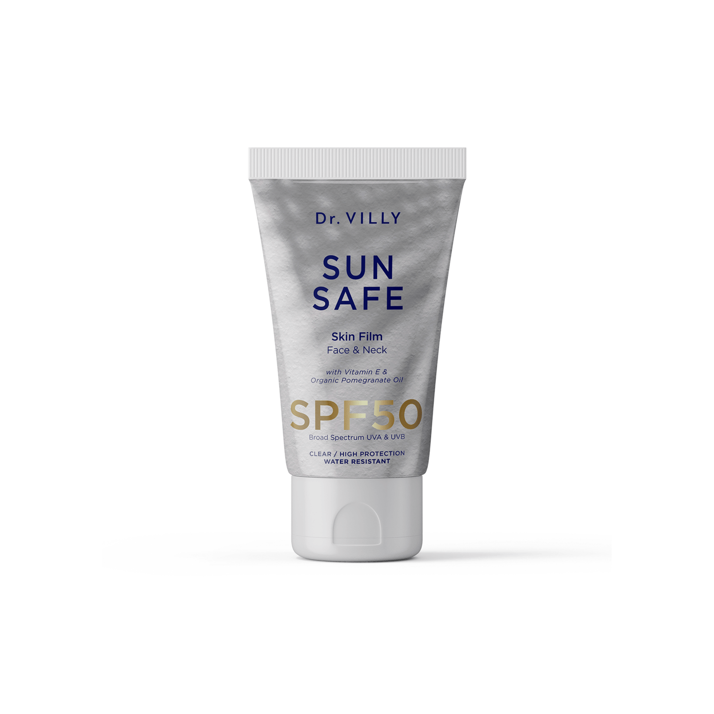 Sun Safe Skin Film SPF50 – Dr. Villy Skincare - Medical grade, transparent, non‑greasy fluid sunscreen with SPF50 protection