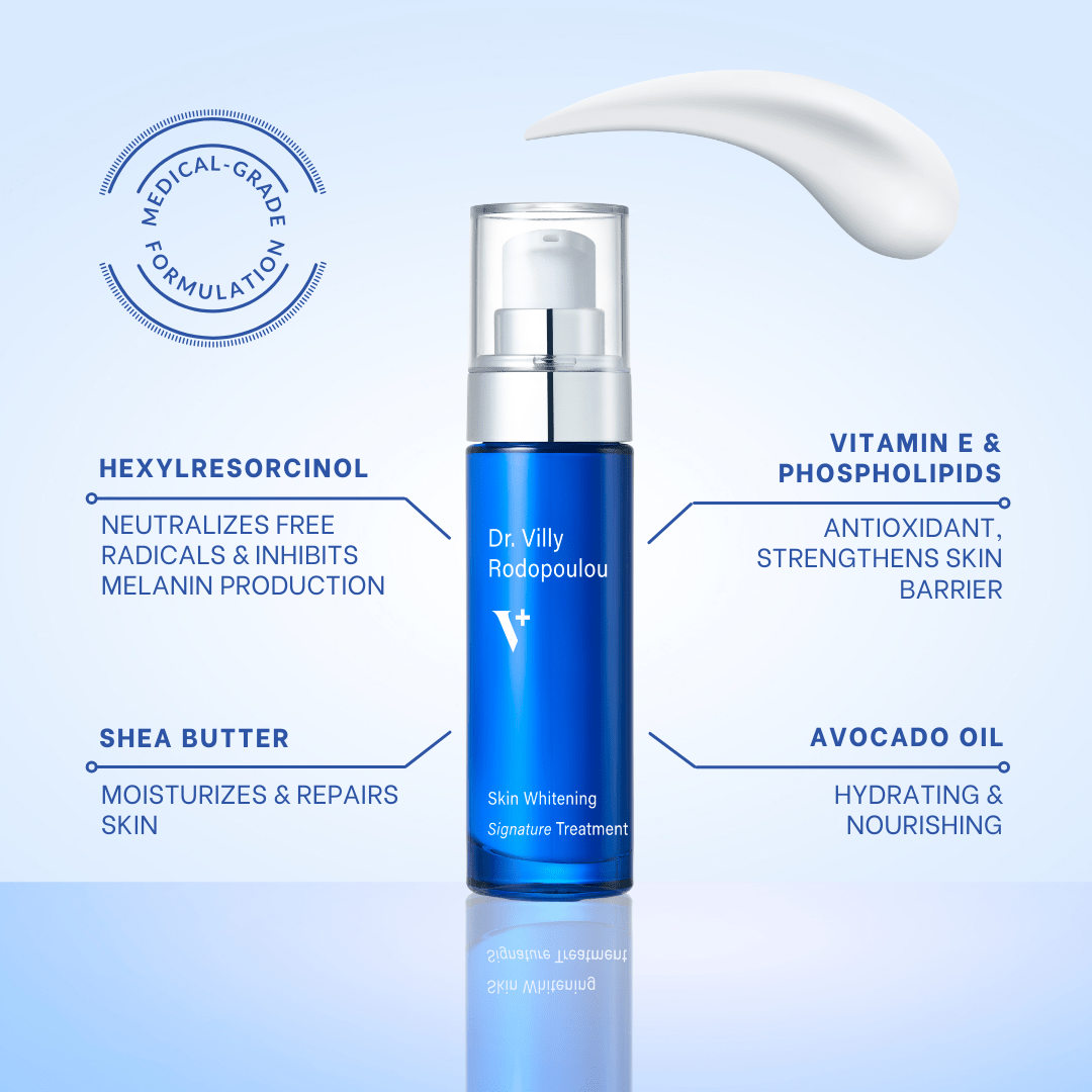 Skin Whitening Treatment – 30 ml -  Dr. Villy Skincare - Medical Grade, brightening cream with melanin‑inhibiting actives to reduce dark spots