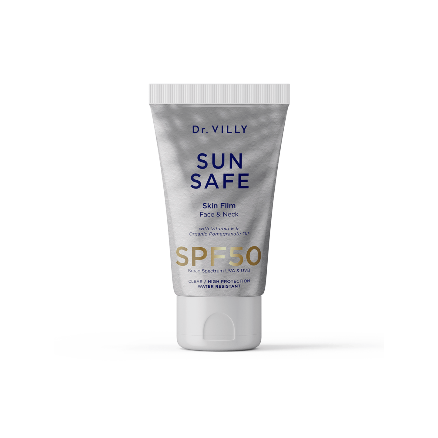 Sun Safe Skin Film SPF50 – Dr. Villy Skincare - Medical grade, transparent, non‑greasy fluid sunscreen with SPF50 protection