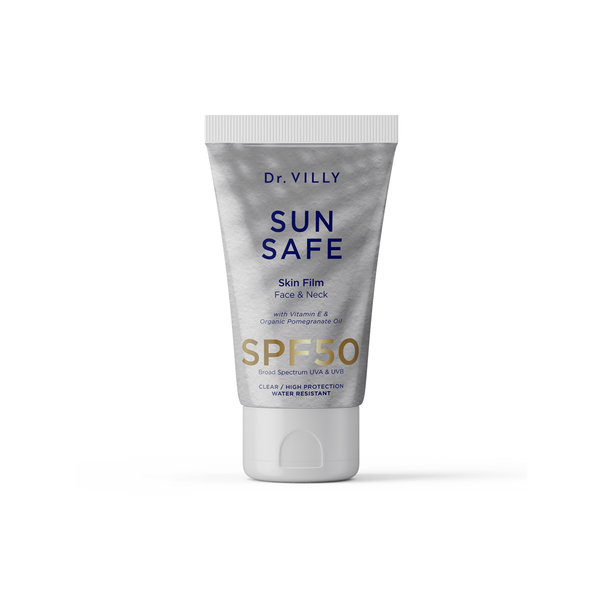 Sun Safe Skin Film SPF50 – Dr. Villy Skincare - Medical grade, transparent, non‑greasy fluid sunscreen with SPF50 protection